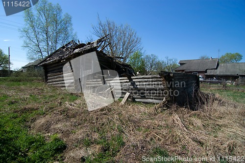 Image of The collapsed rural house