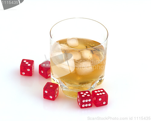 Image of Whisky  and dice.