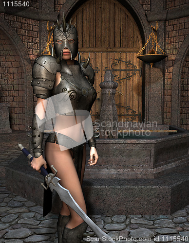 Image of Woman Warrior in Armor