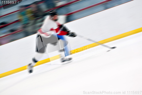 Image of Hockey Player On a Fast Break