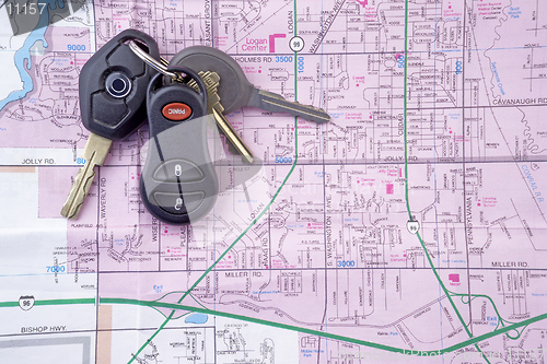 Image of Map and Car Keys 2