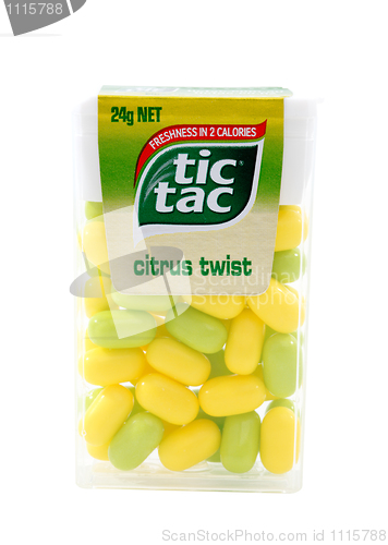 Image of Container of Citrus Twist Tic Tac candies