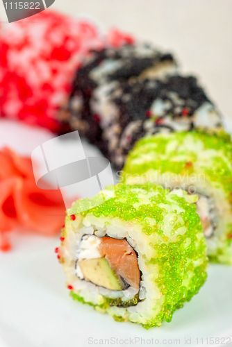 Image of sushi rolls