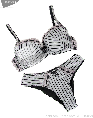 Image of Black and white lingerie