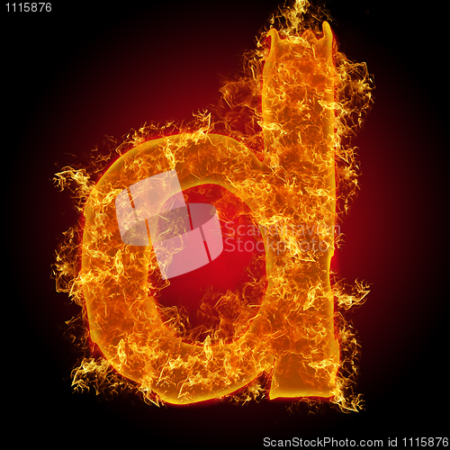 Image of Fire small letter D