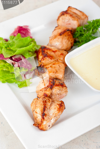 Image of Grilled chicken kebab