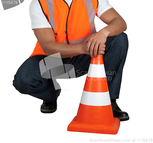 Image of road worker closeup