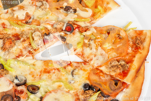 Image of seafood pizza