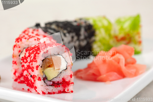 Image of sushi rolls