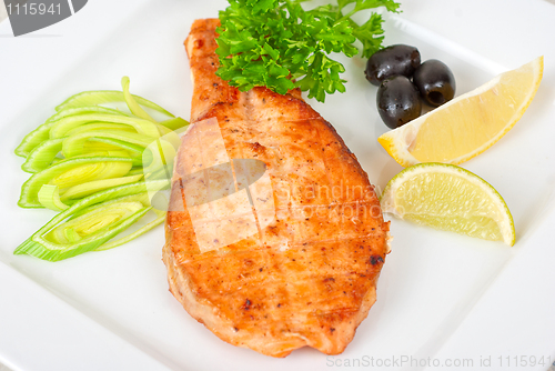 Image of Grilled salmon steak