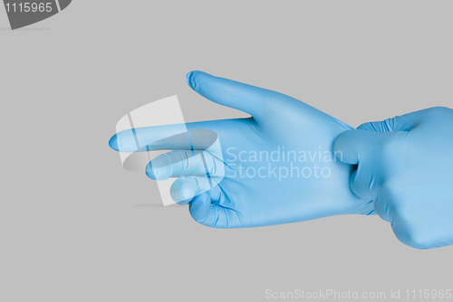 Image of Blue gloves