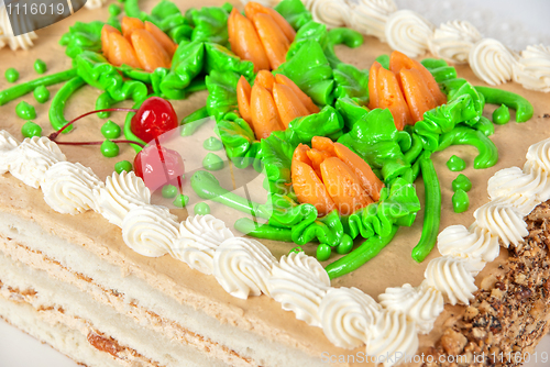 Image of cream cherry cake