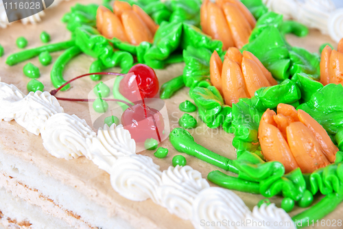 Image of cream cherry cake