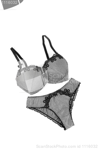 Image of Black and white lingerie