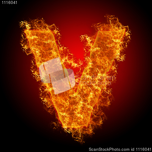 Image of Fire small letter V