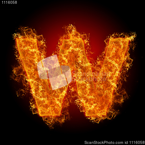 Image of Fire small letter W