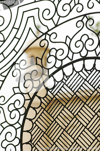 Image of Patterns of  an iron window in a mosque