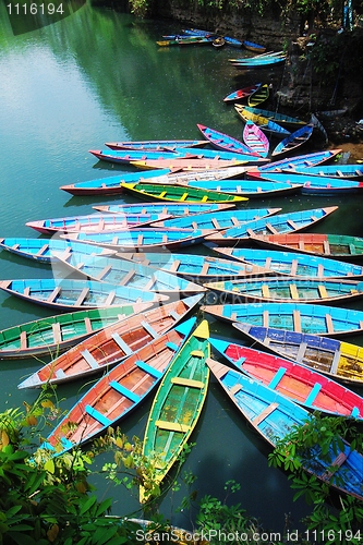 Image of Colorful tour boats