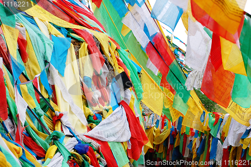 Image of Prayer flags in Tibet