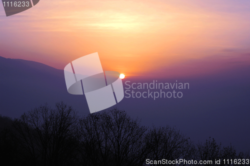 Image of Sunset at mountains