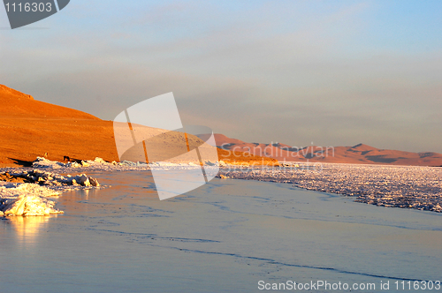 Image of Lakeside view at sunrise