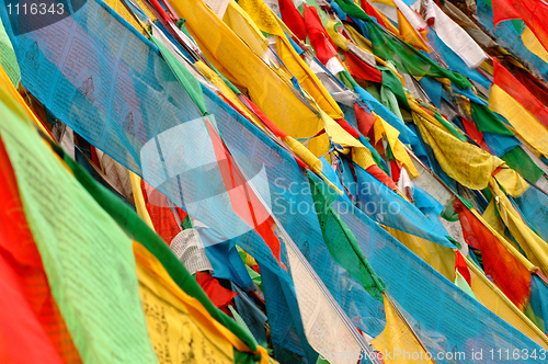 Image of Prayer flags in Tibet