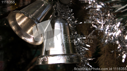 Image of Christmas bells in the tree