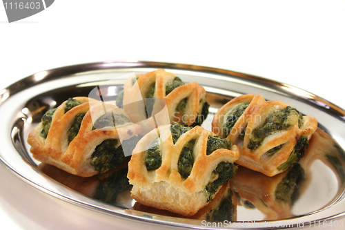 Image of Puff pastry with spinach and cheese filling