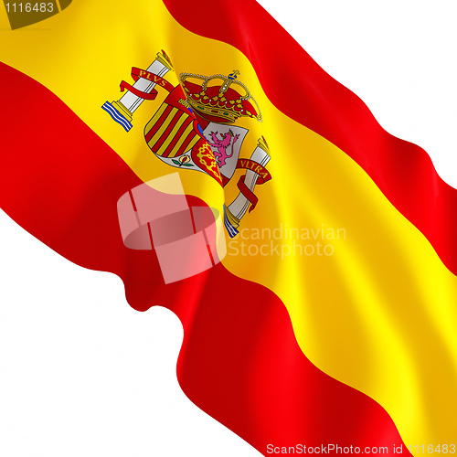 Image of spanish flag on white