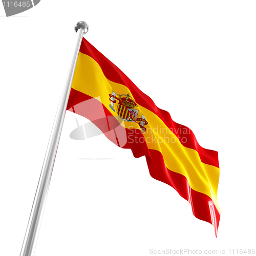 Image of spanish flag on white