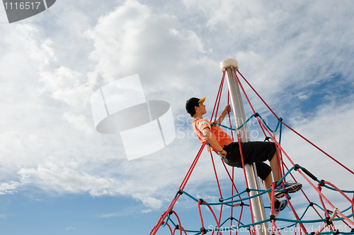 Image of Jungle gym rope climbing