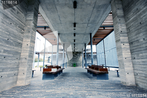 Image of modern building indoor and chair 
