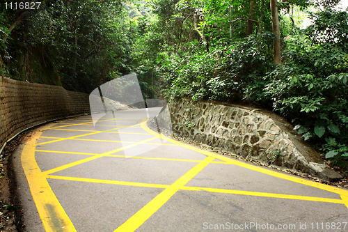 Image of road with yellow lines