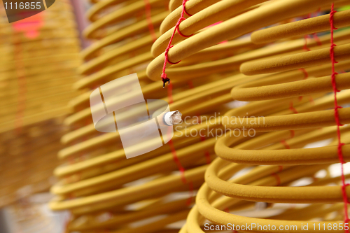 Image of Circular incenses, decorations of traditional Chinese Buddhism t