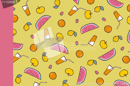 Image of vector background Fruits