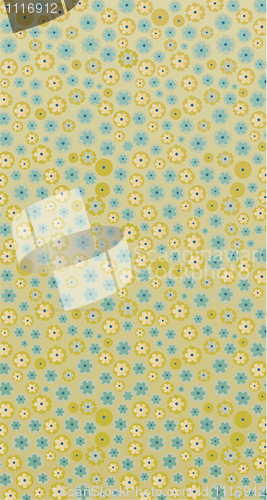 Image of vector blue-green flowers background