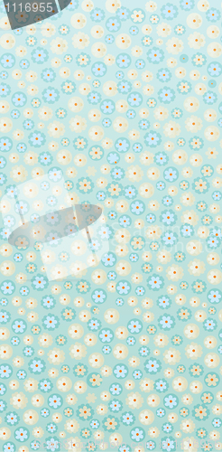 Image of vector blue flowers background