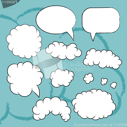 Image of Plain vector bubbles set