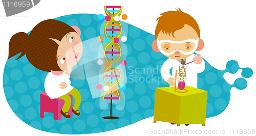 Image of children using chemistry set