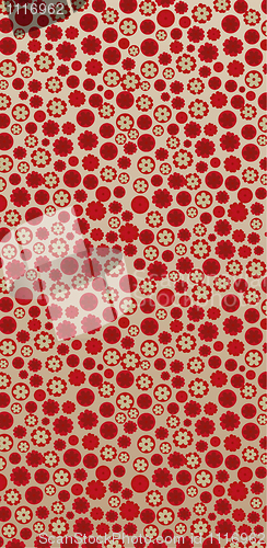 Image of vector red flowers background