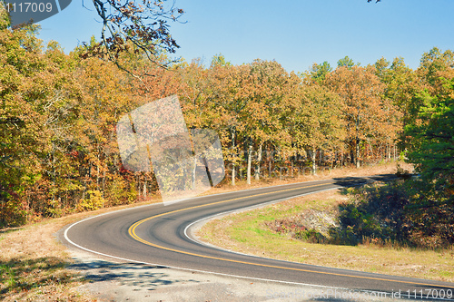 Image of autumn or fall highway