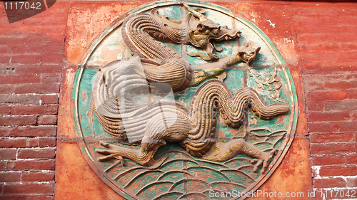 Image of Ancient carvings of dragon