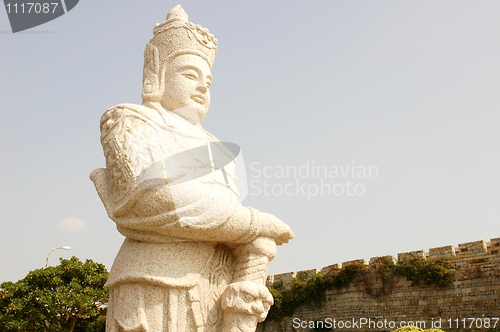 Image of Statue of an ancient armed soldier