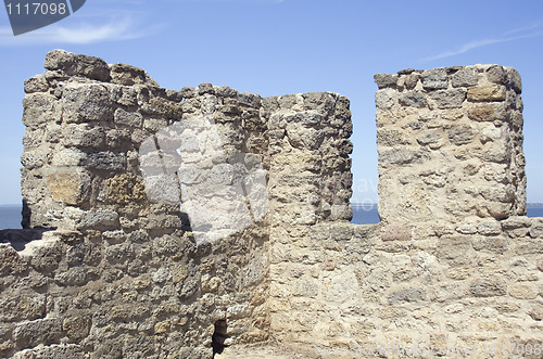 Image of Merlons of an old fortress tower