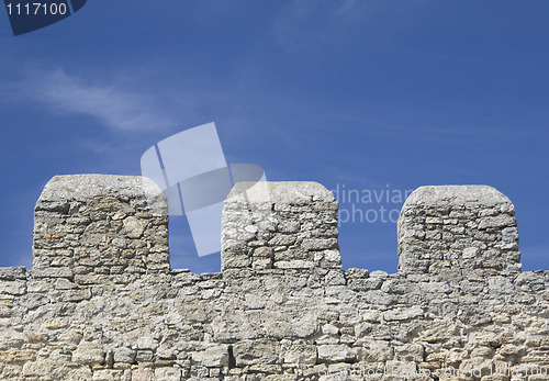 Image of Merlons of an old fortress wall