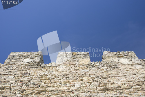 Image of Merlons of an old fortress wall