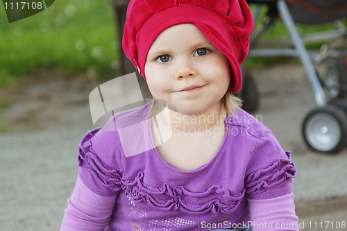 Image of Toddler girl on playground