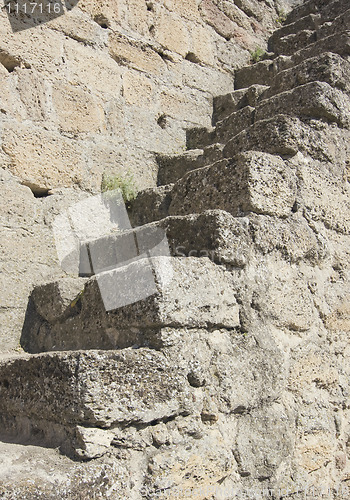 Image of Ladder on a medieval wall