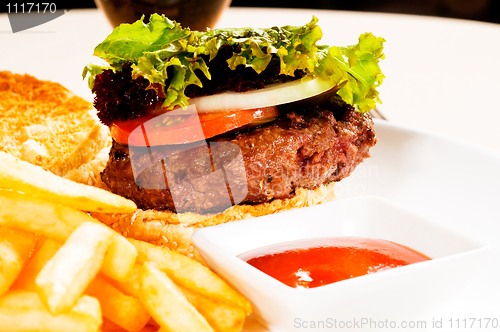 Image of classic hamburger sandwich