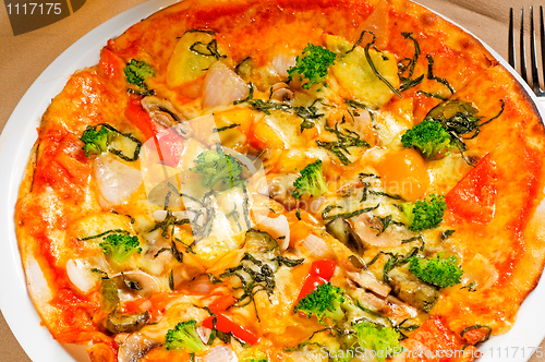Image of vegetarian pizza